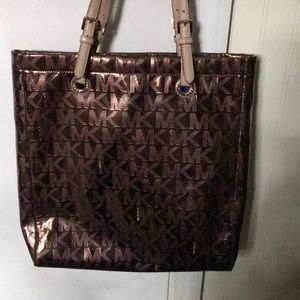 Michael Kors copper colored tote shoulder bag
